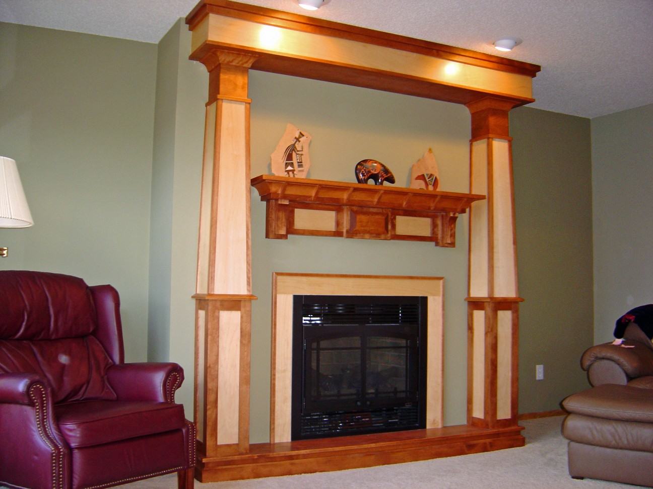 Arts and crafts fireplace surround